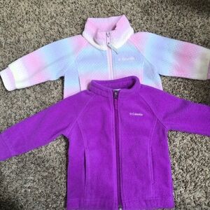 Columbia Kids' Fleece Jackets in Purple and Pastel
